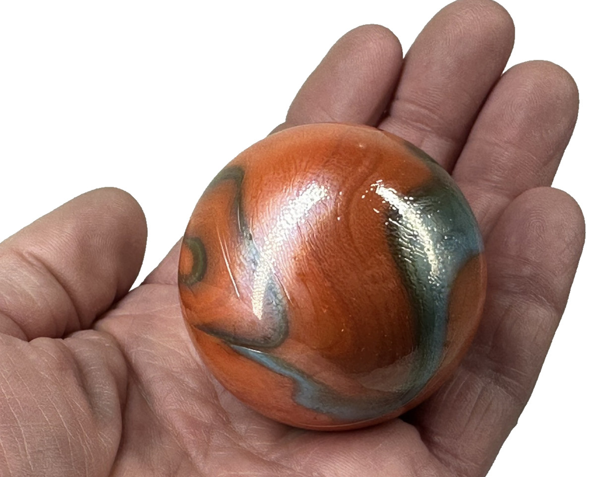 TOE BREAKER 50mm (2") VALKYRIE (aka Seahorse) Marbles glass ball HUGE Swirl