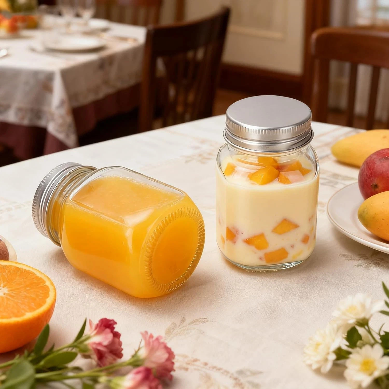 2 Oz Glass Mason Jars Silver Lids 30 Pack Small Glass Jars Mini Spice Jars Honey