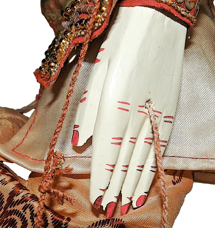 Vintage Burmese Asian Wood String Puppet 16"