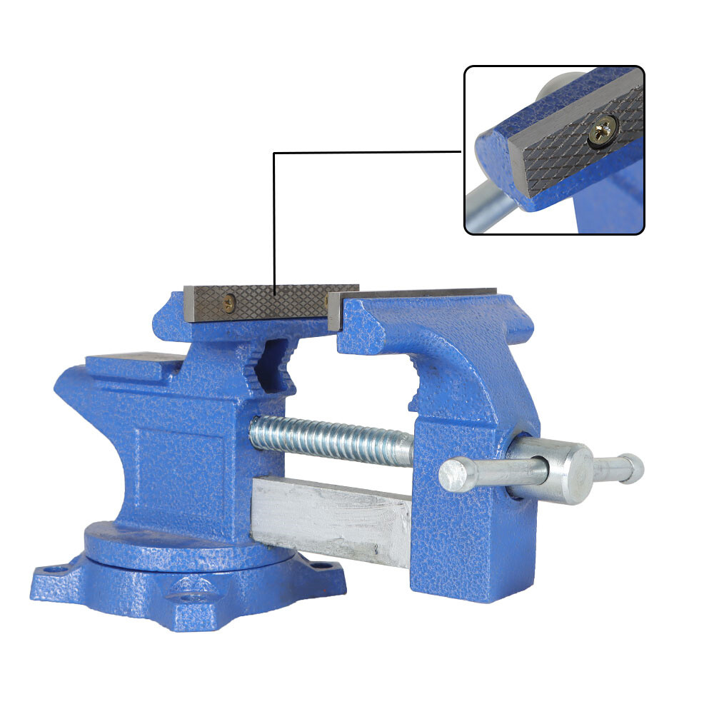 4.5" Bench Vise with Anvil Swivel Locking Base Table top Clamp Heavy Duty Vice