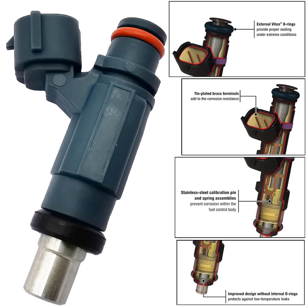 4x Fuel Injectors for Kawasaki Ninja ZX-14 ZX-10R 06-07 KX450F EAT286 49033-0010