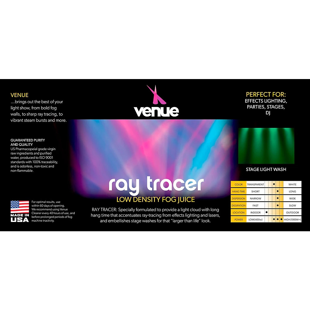 Venue Ray Tracer Low Density Fog Juice 1 Gallon