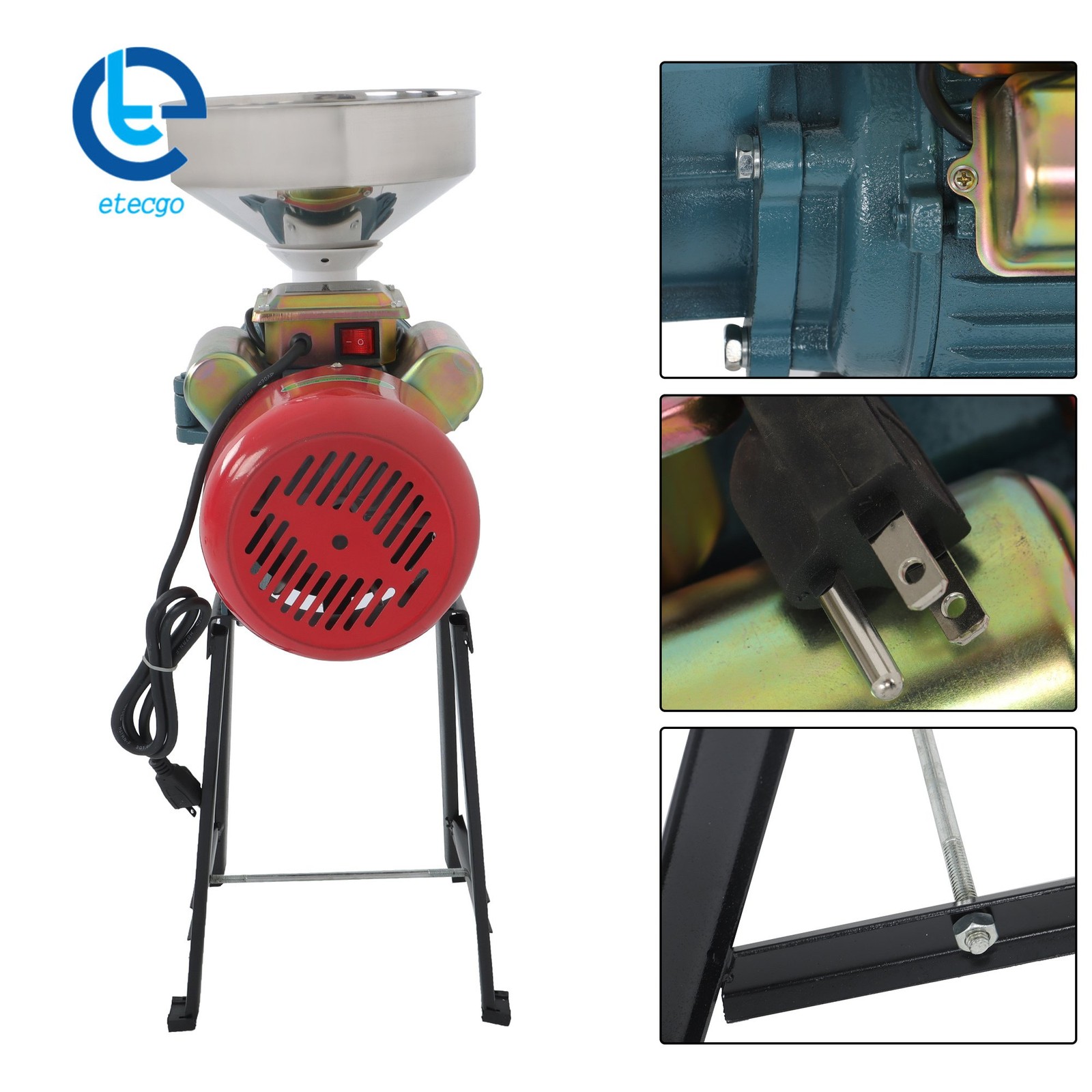 Heavy Duty Electric Grain Mill 3000W 110V Mill Grinder For Corn Wheat Feed Flour