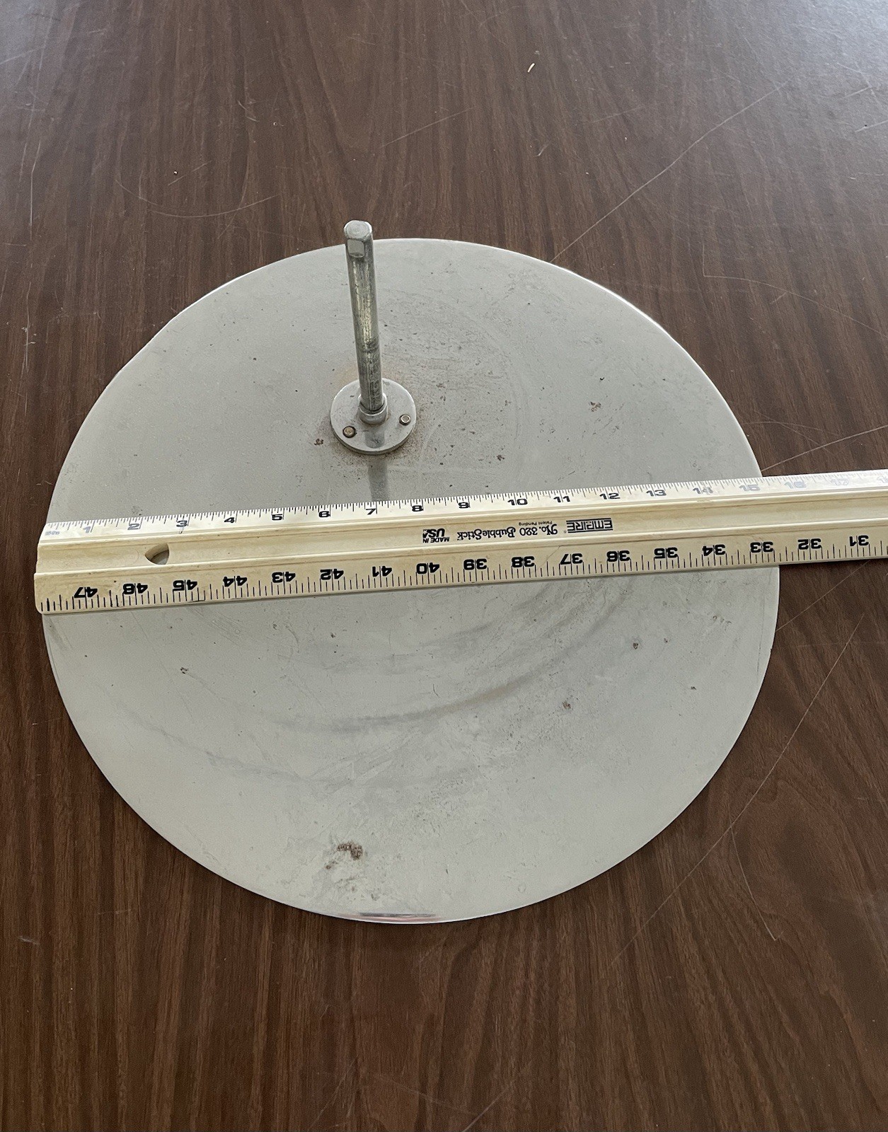 Heavy Metal Round Mannequin Base With Foot Spike-Fits Most Rootstein Mannequins