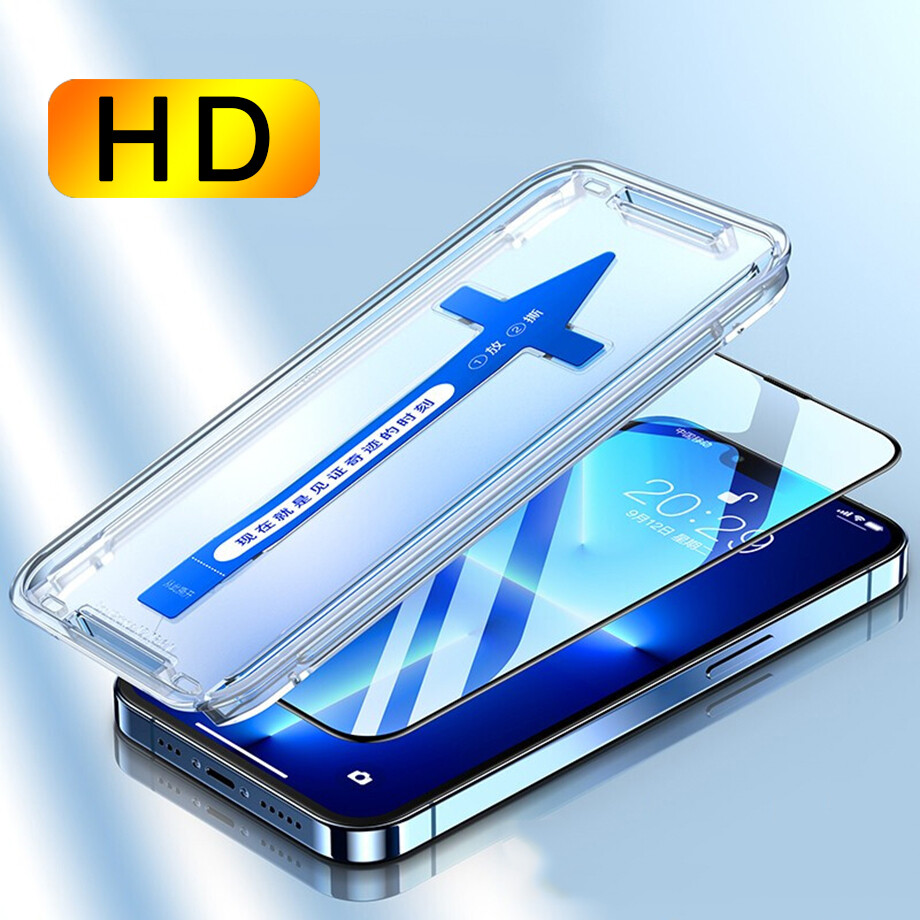 Screen Protector for iPhone 13 14 15 16 17Pro Max Tempered Glass Edge Full Cover