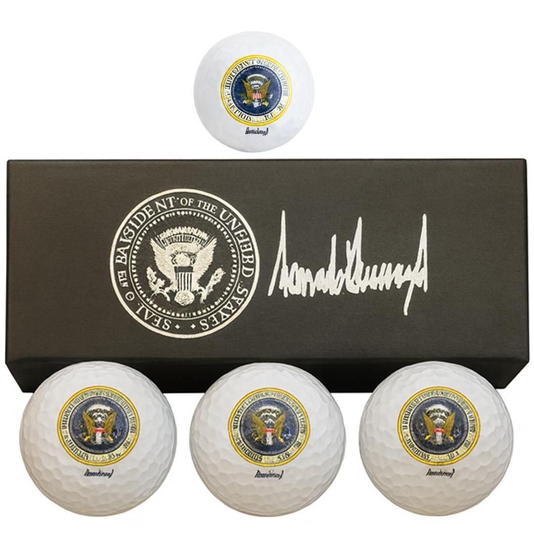 Presidential Seal Golf Balls (set of 3) with Box President Trump Signature
