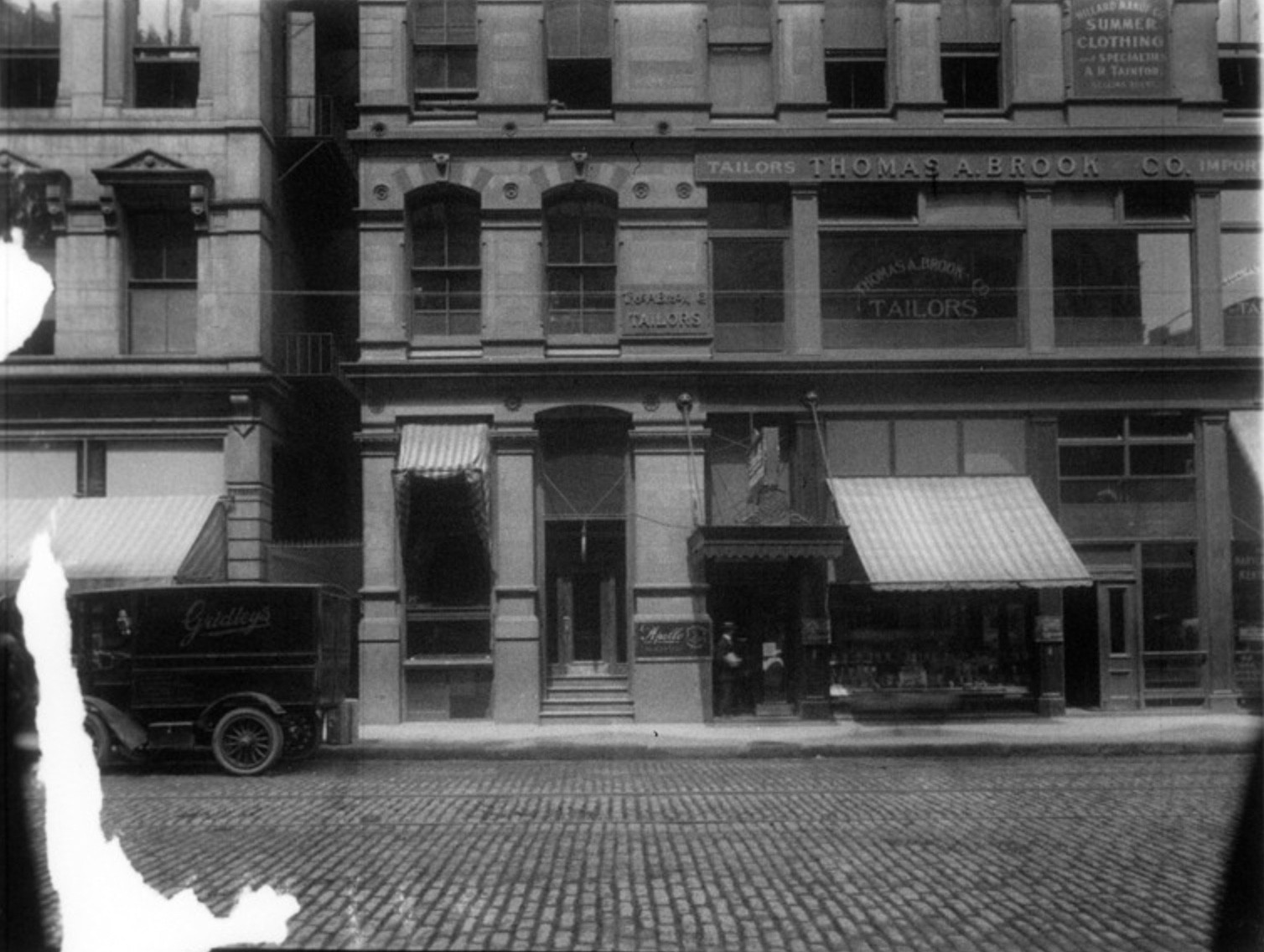 Antique Mens Wool Trousers Edwardian Tailored Pants 1912 Thomas A Brook Boston