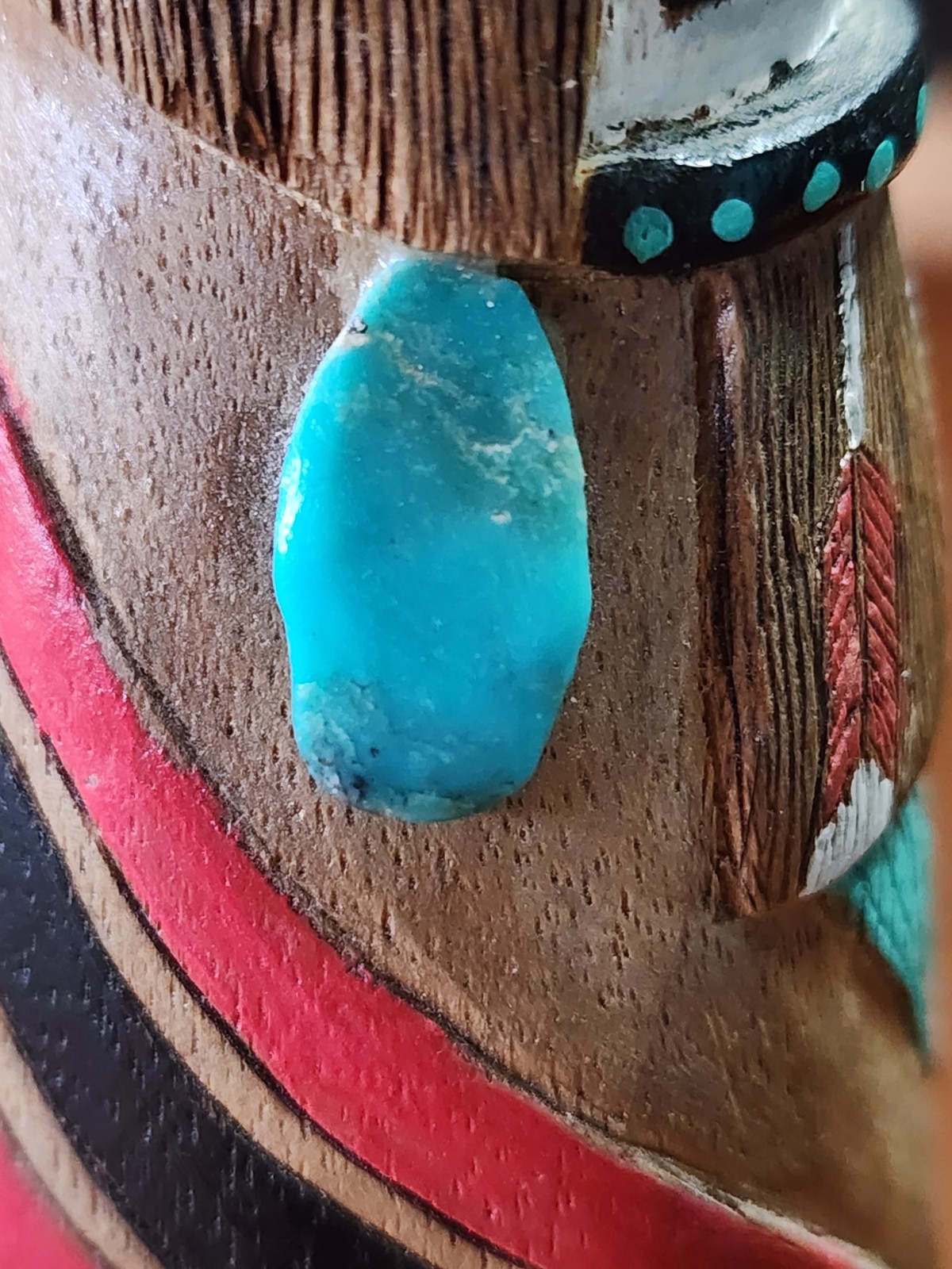 Vtg Native Hopi Hand Carved & Painted Long Hair Maiden Kachina Doll By O. Larson