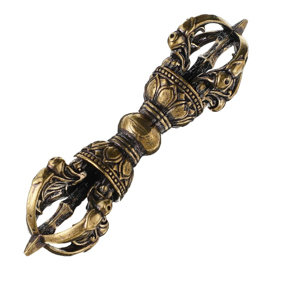 Tibetan Buddhism Dorje Vajra Phurba: Brass Amulet Handmade Nepal Collectibles