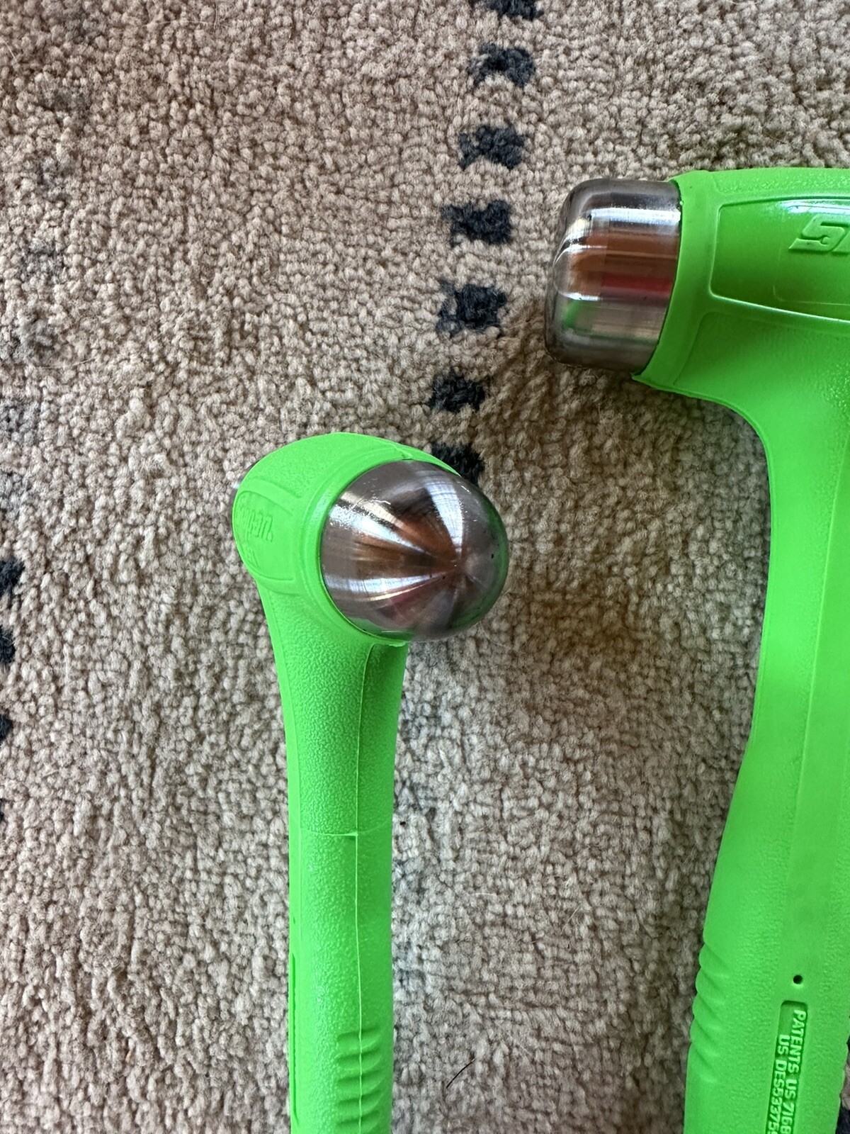 Snap-on Dead Blow Hammer Set. Green 16, 24 And 40 Oz.