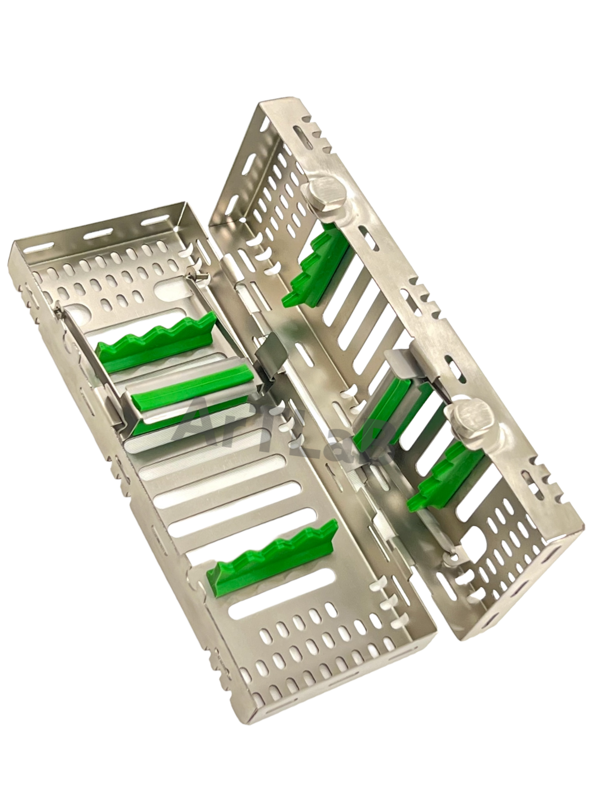 GERMAN Double Decker Dental Surgical Sterilization Autoclave Cassette 8 tools