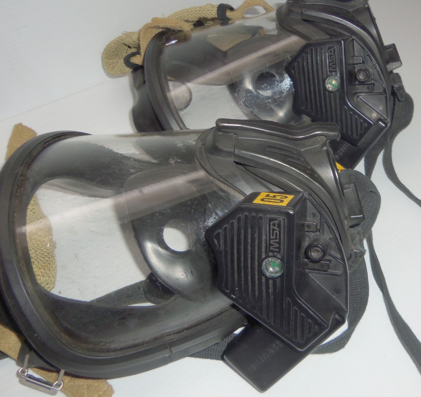 2 MSA Ultra-Elite Firehawk MMR SCBA Med. Facepieces & 2 Nightfighter Systems