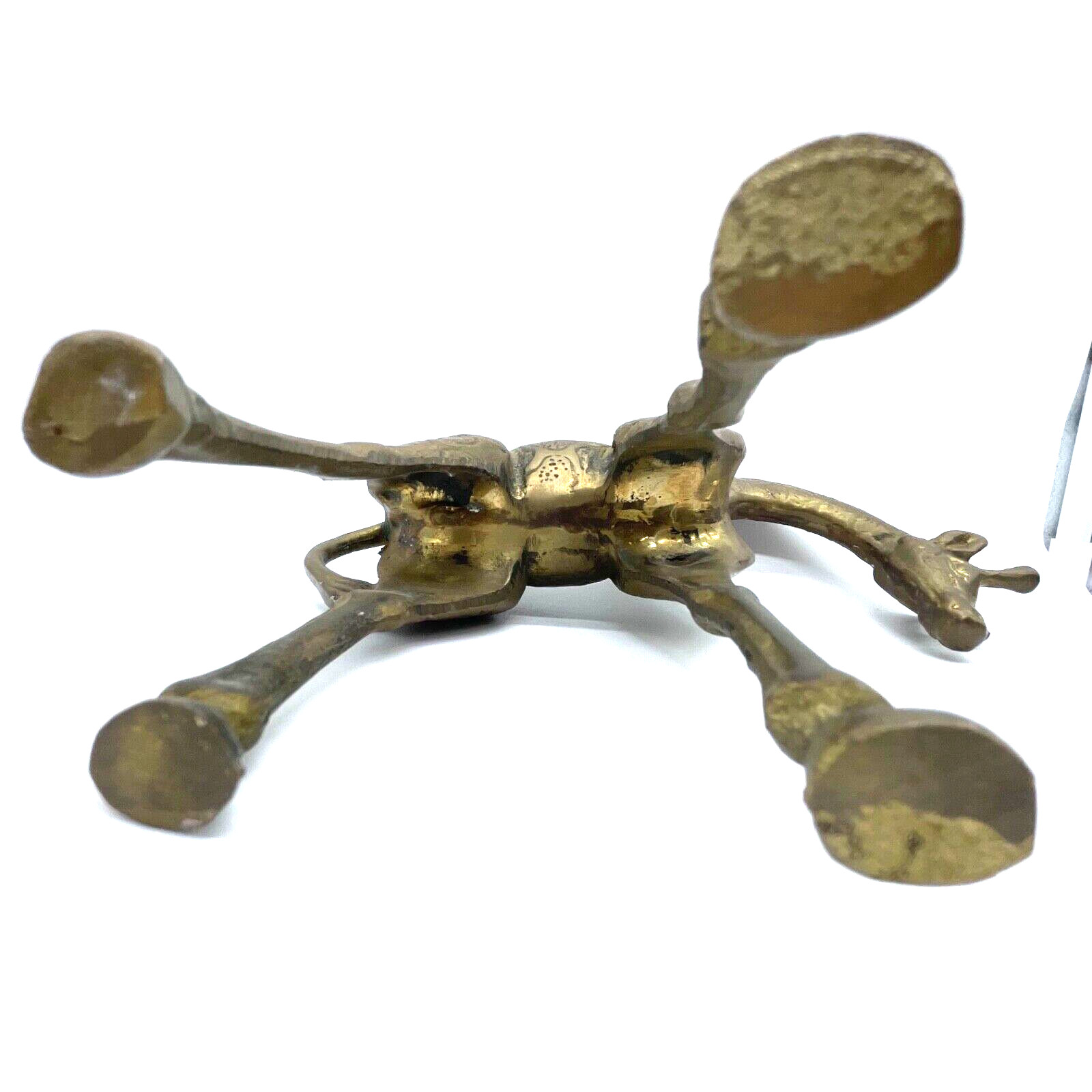 Vintage Mid Century Modern SOLID Brass Giraffe Figurine Statue 8" x 8" x 4"