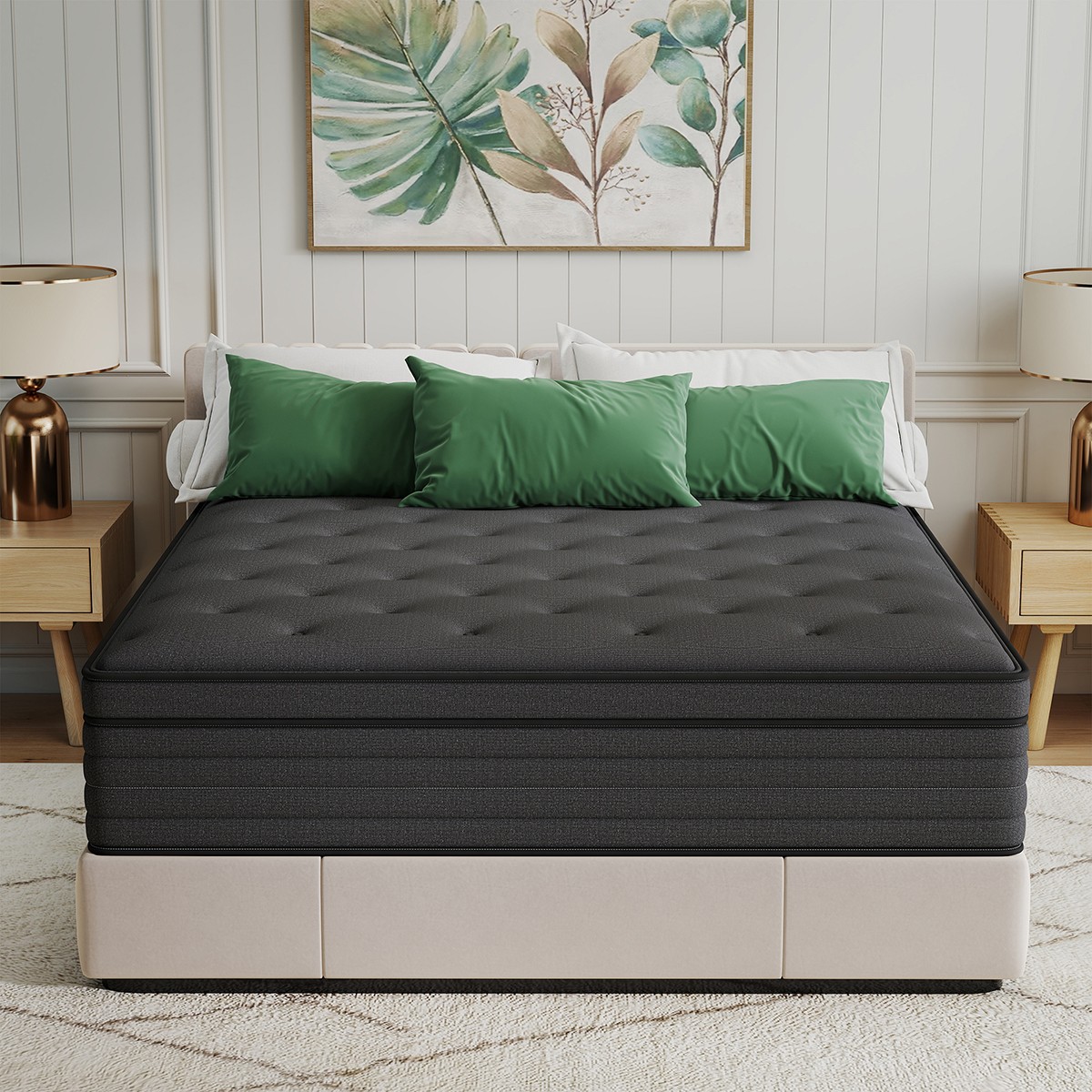 6"8"12"14" Gel Memory Foam Hybrid Spring Mattress Twin Full Queen King In A Box