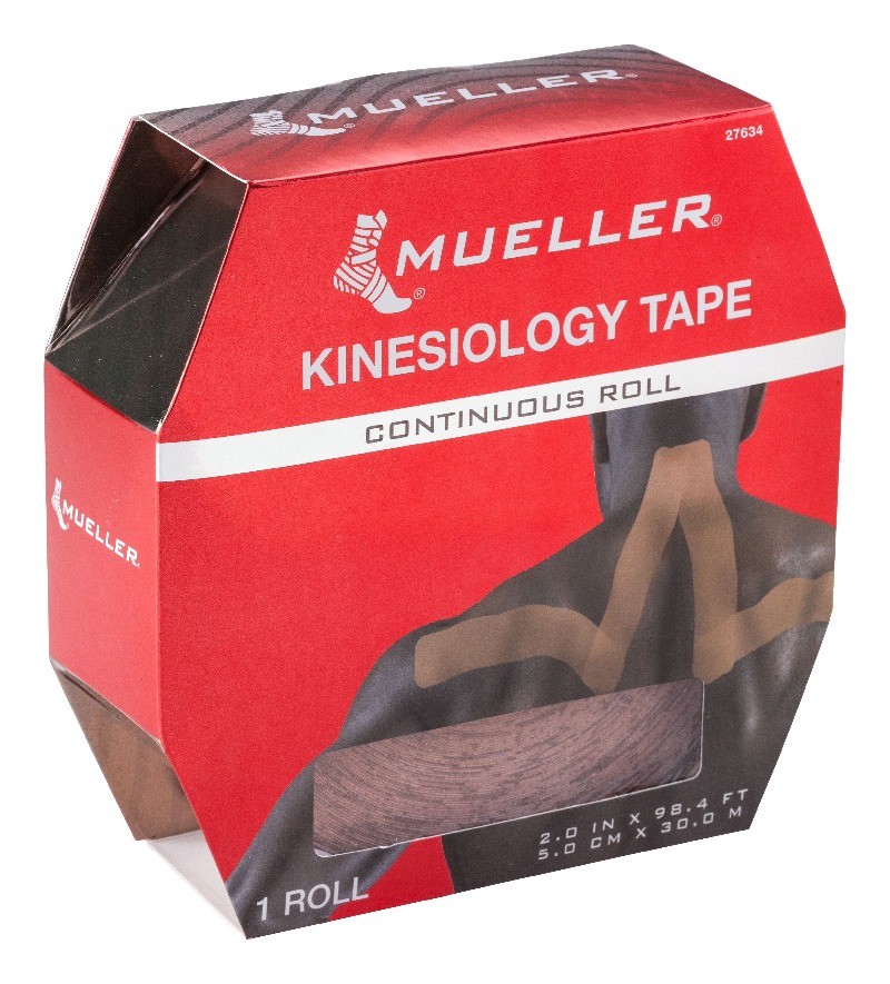Mueller Kinesiology Tape, 2" x 98.4 ft (30 Meter) Continuous Roll, Beige