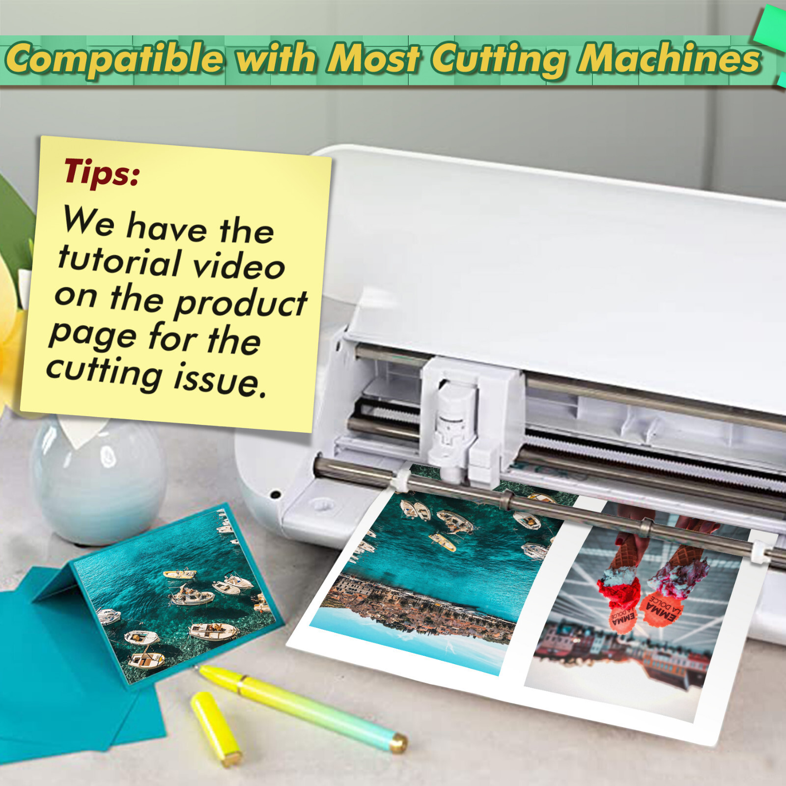 300 Sheets Koala Glossy Sticker Paper 8.5x11 for Inkjet & Laser Printers Label