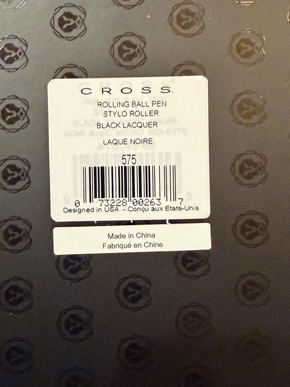 Cross Townsend Black Lacquer 575 Roller Ball Pen