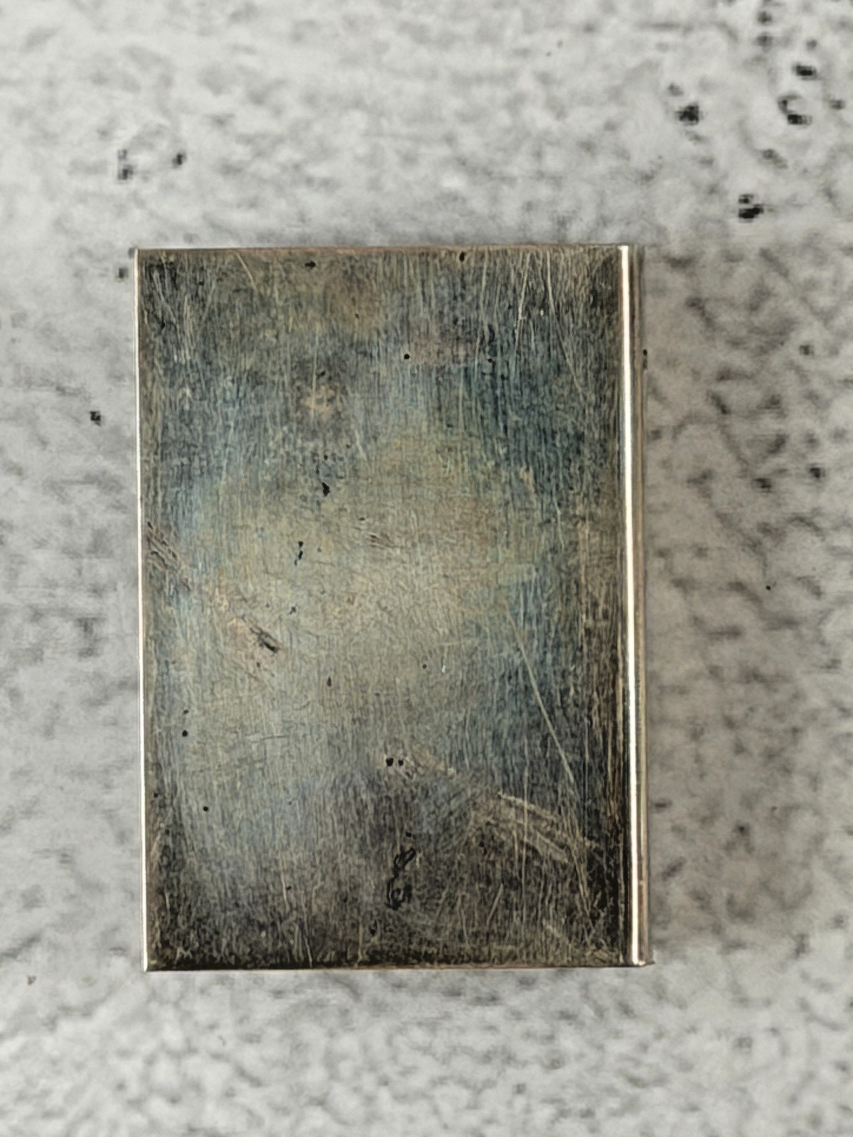 Antique Sterling Silver .925 Matchbox Cover- Lion and Sword