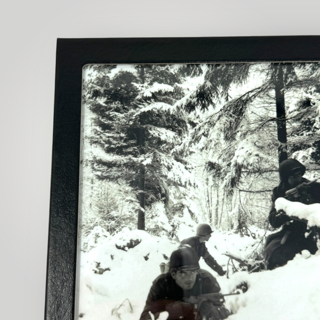 WWII Battle of the Bulge Bastogne Ardennes 1944-45 Military Gift Display COA