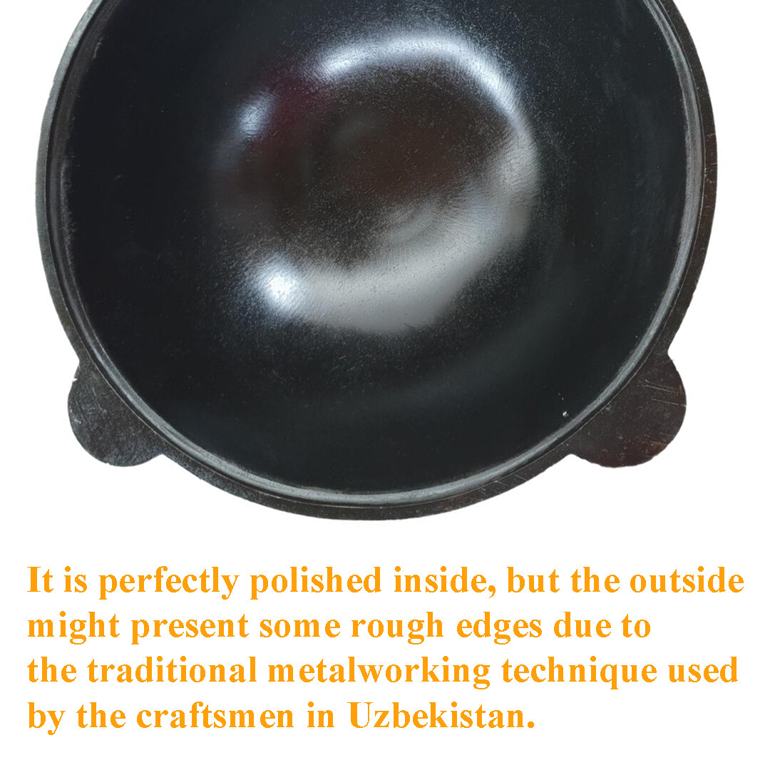 22L Authentic Uzbek Kazan Traditional Cast Iron Cauldron Pilaf Plov Lagman Wok
