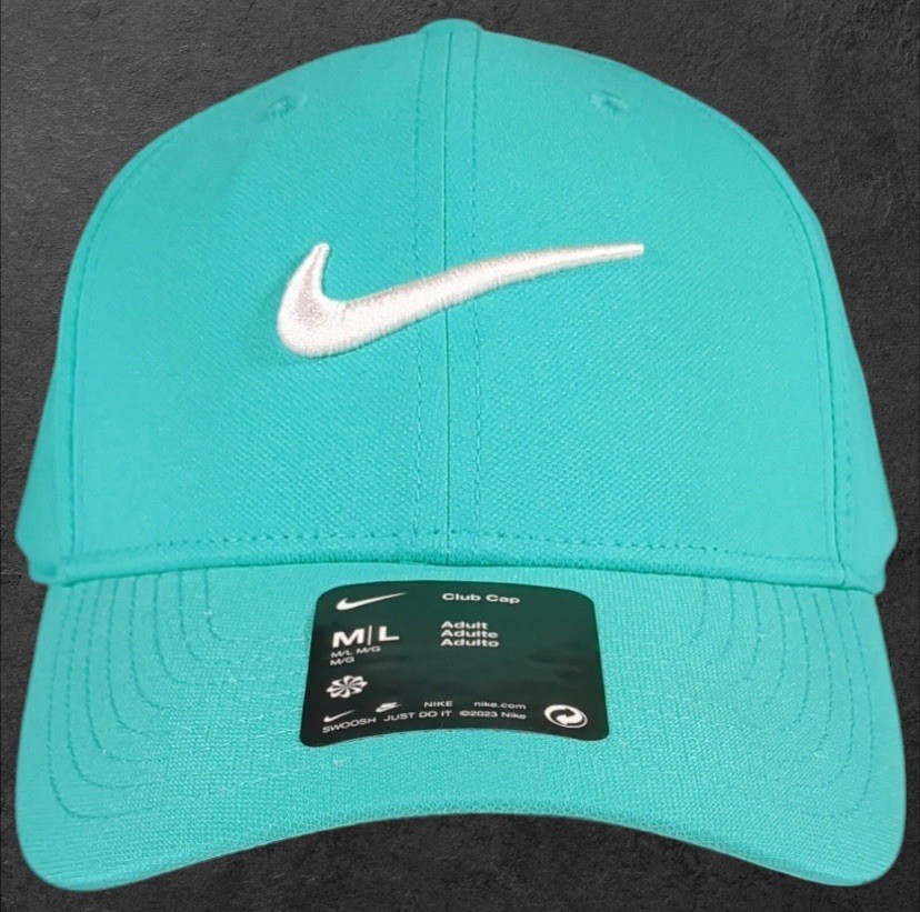 Nike Dri-FIT Club Structured Swoosh Hat Jade White Size M/L Unisex FB5625-335