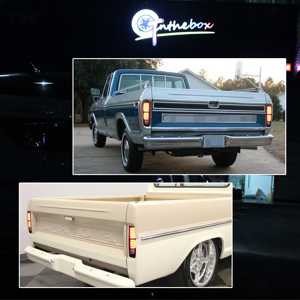 6PCS Smoke LED Tail Light & Side Marker Lamp For Ford F150 F250 E150 Truck 73-79