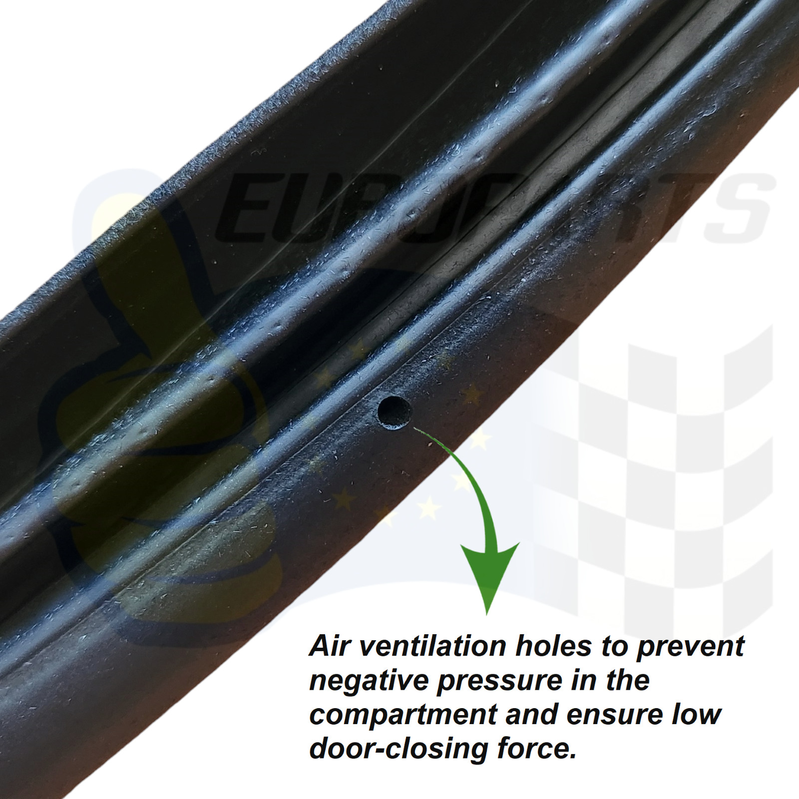 BMW E36 3 Series Sedan Rubber Door Seal Weatherstrip Kit 4 Piece Set 51728196289