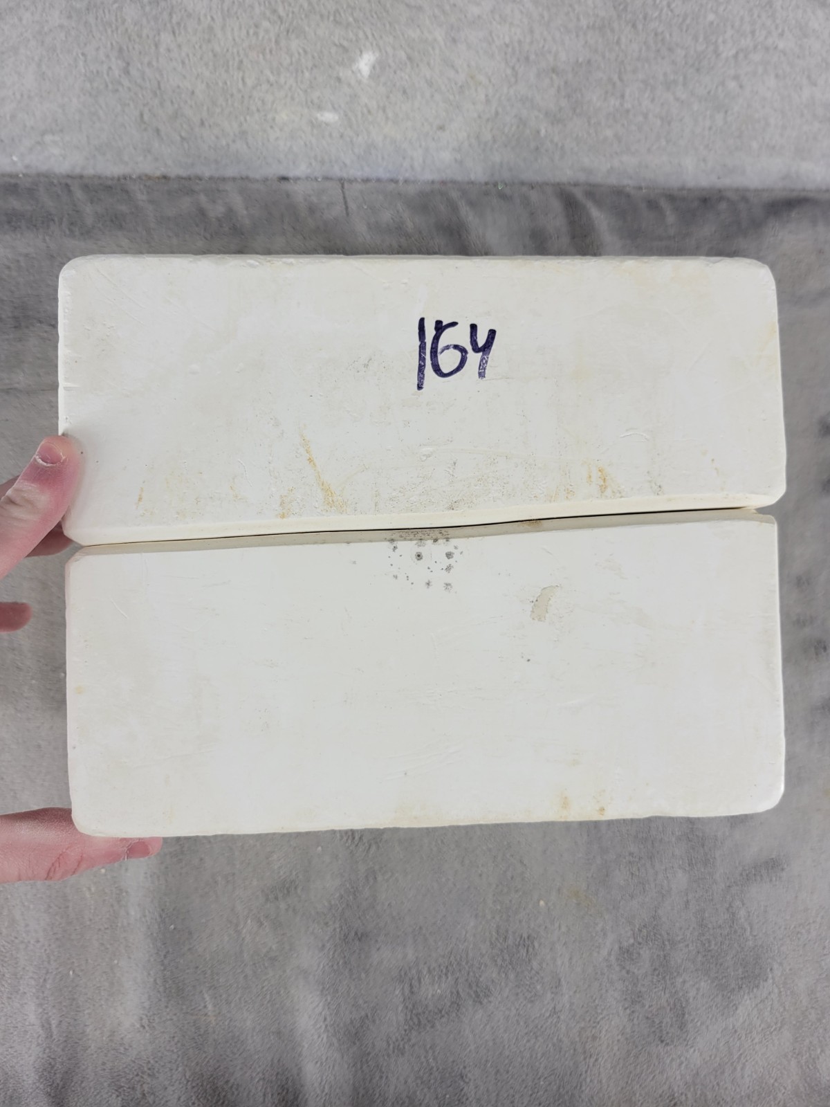 Vintage Ceramic Slip Casting Mold Of Daisy Flower Pot