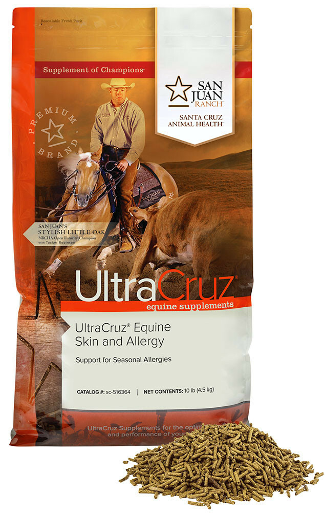 UltraCruz Equine Skin and Allergy Supplement for Horses, 10 lb, Pellet (80 Days)