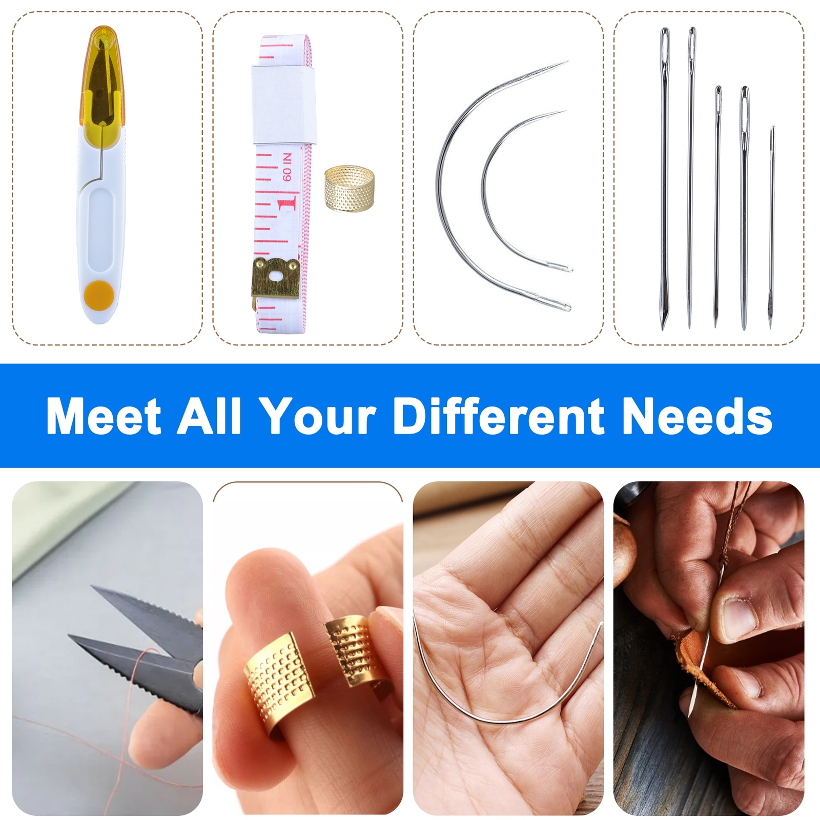 29 PCS Upholstery Sail Carpet Leather Canvas Repair Curved Hand Sewing Needles