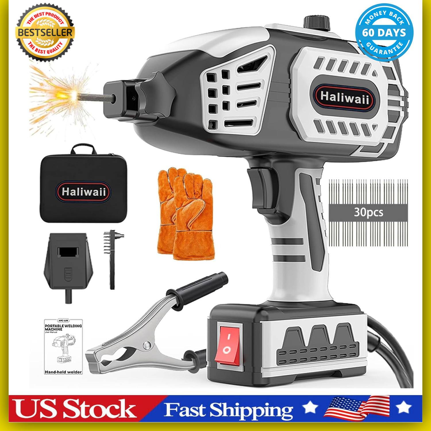 Saker Portable Electric Welding Machine,110V Portable Welder Handheld with IG