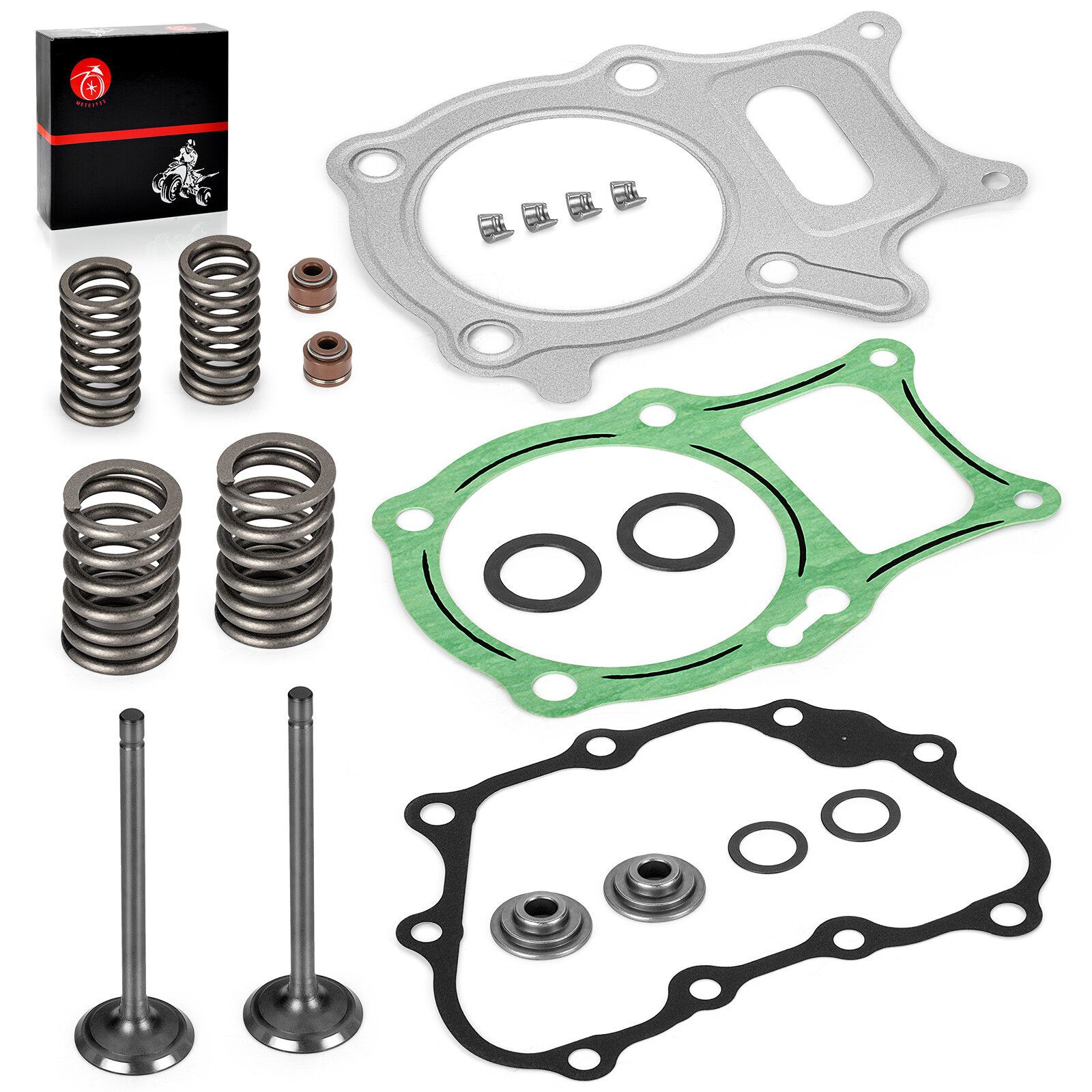 Intake Exhuast Valve Seal Spring Kit for Honda Recon 250 TRX250 TE TM 2002-2023