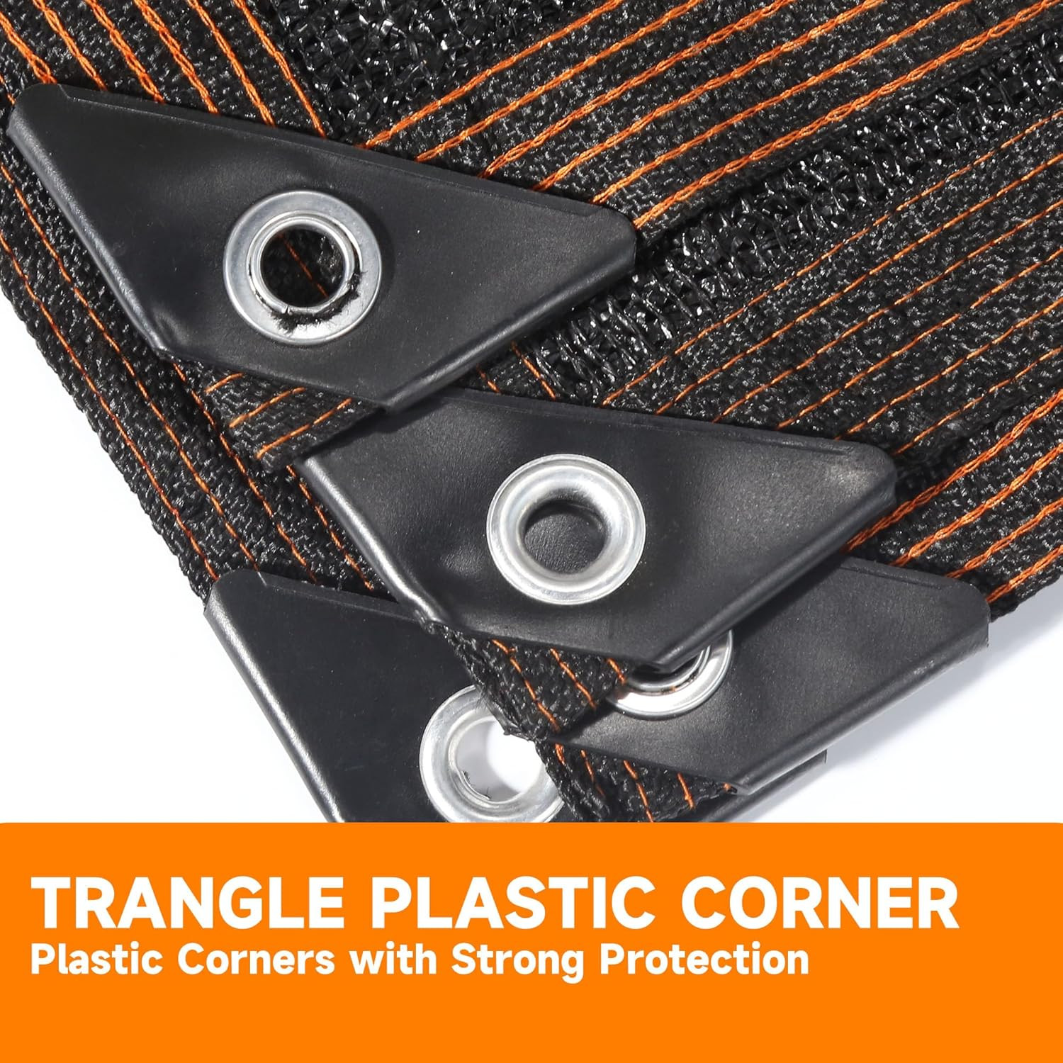 8' x 10' Black Shade Cloth 90% UV Resistant Mesh Tarp With Grommets For Plants