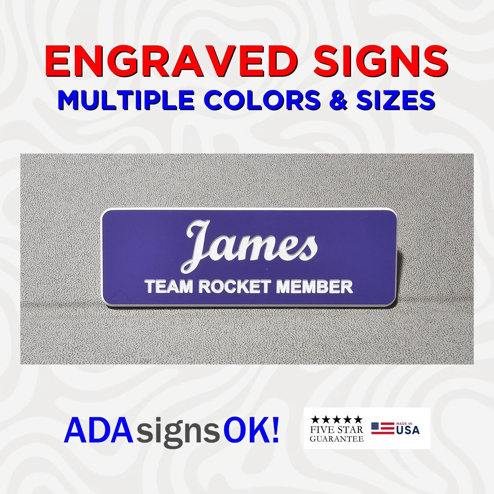 ENGRAVED SIGNS! Custom Name Plates, Plastic Labels, Office Door & Desk Plaques