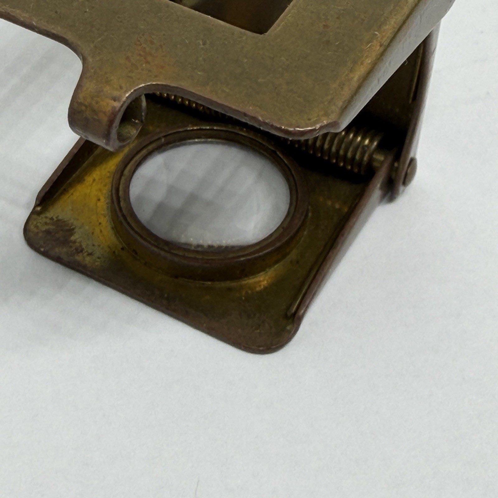 Small Vintage S&V Brand Germany Brass Folding Map Magnifying Glass Loupe - Nice