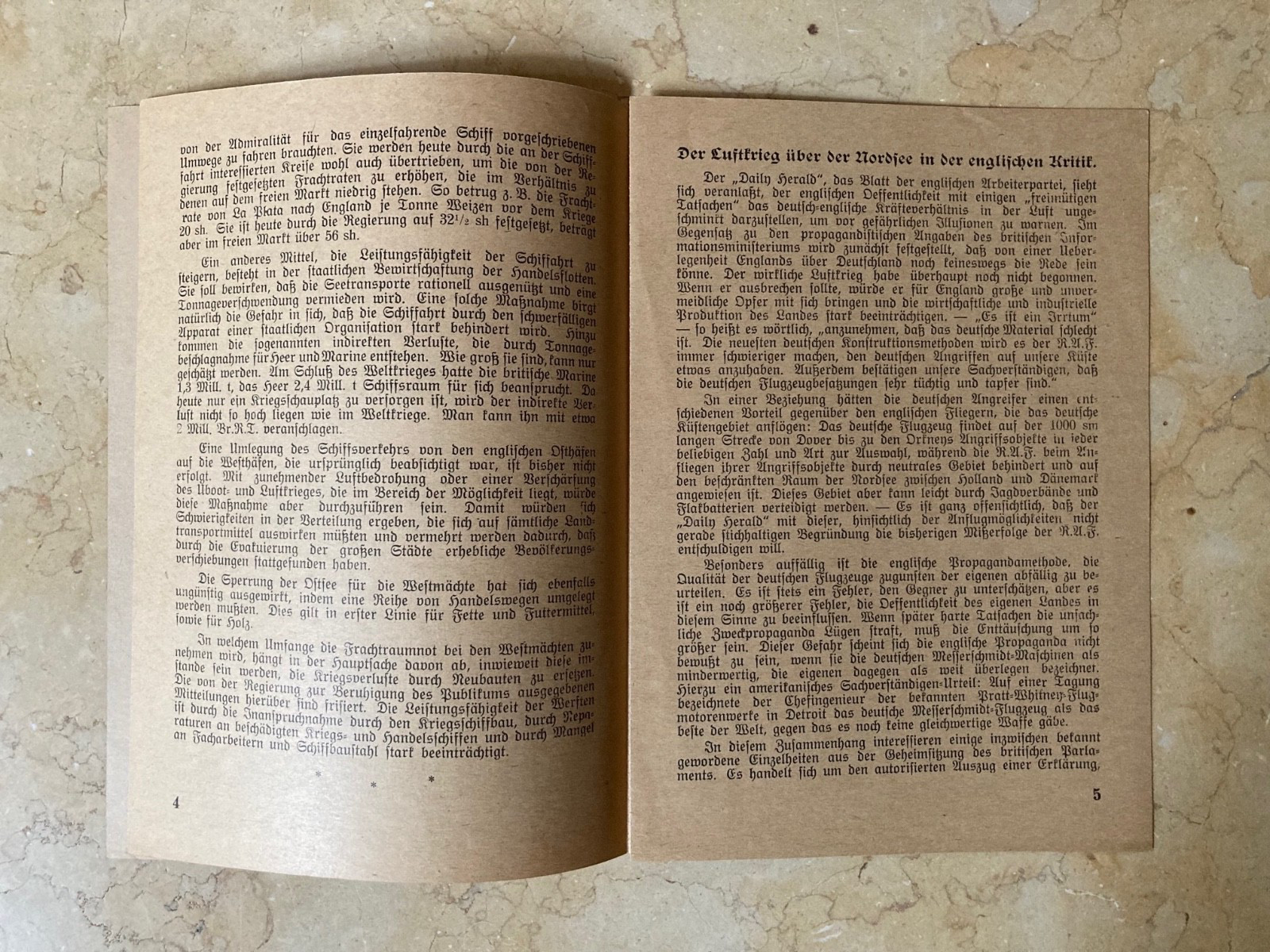 OFFICIAL! WW2 GERMAN MERCHANT NAVY INFO. BOOK FOR MILITARY/POLITICAL ISSUES 1940