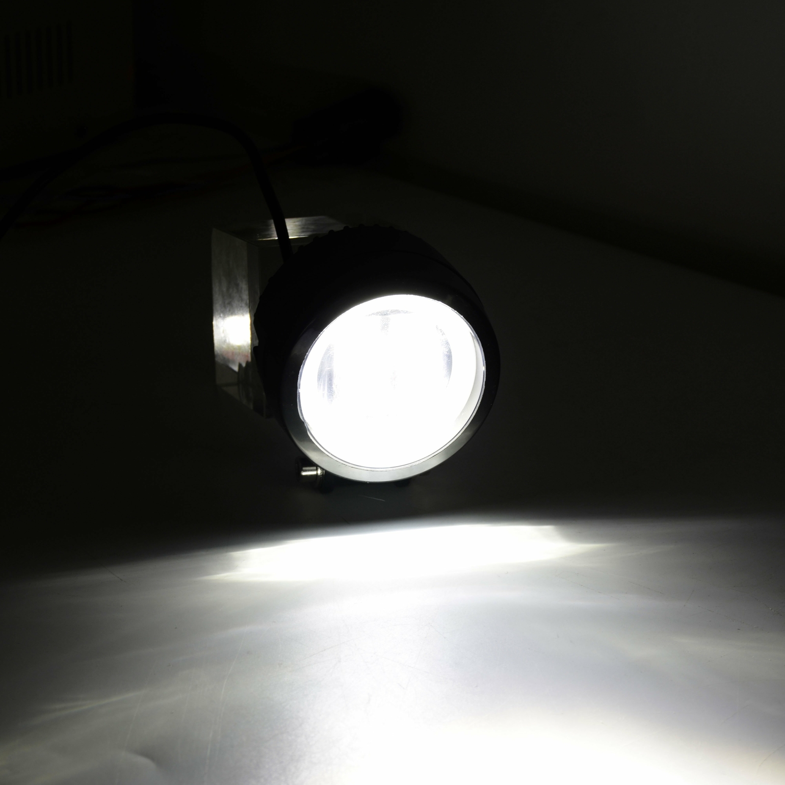 2pcs LED Halo Spot Light Motorcycle Bike Headlight Fog Light Blue Driving Lamp