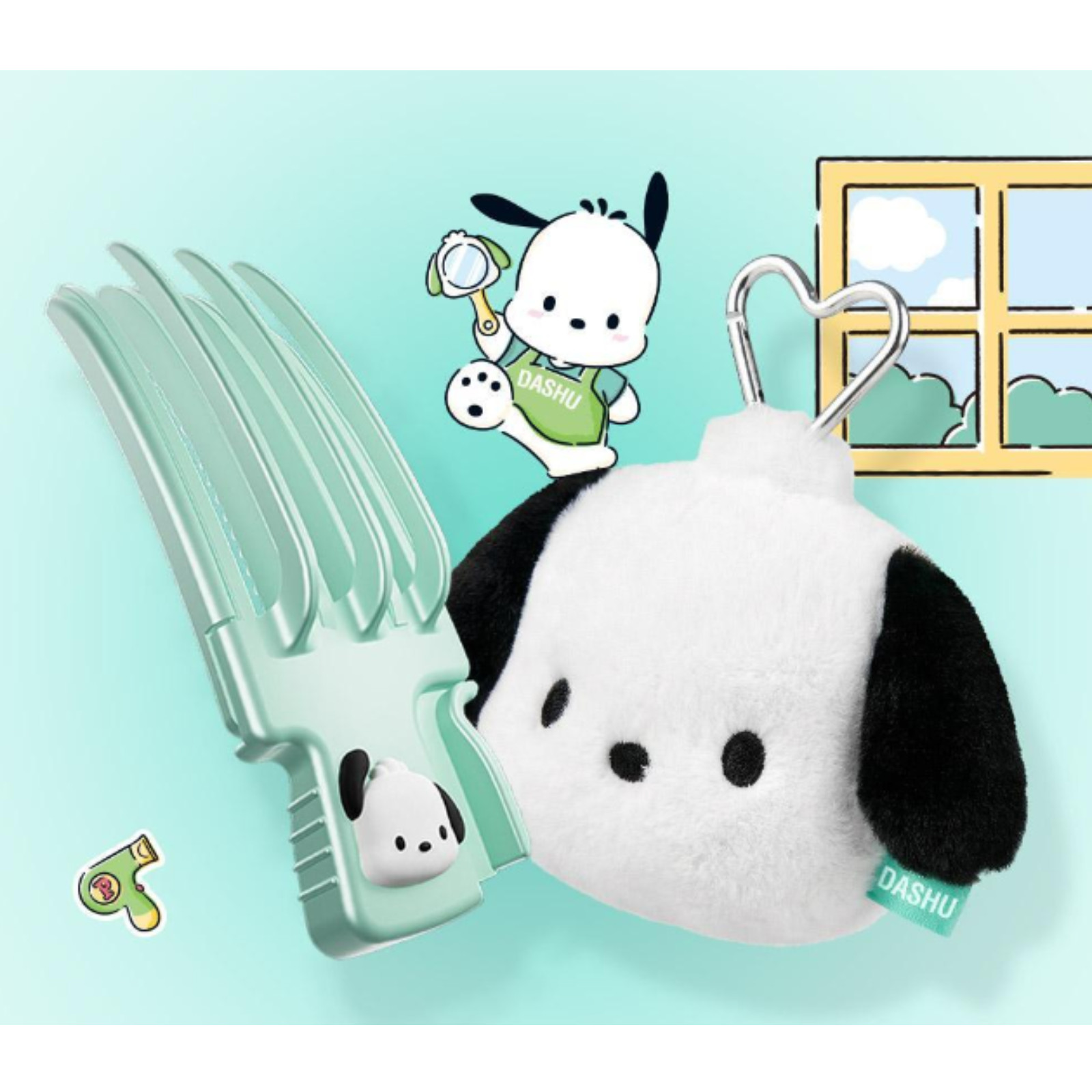 DASHU Daily Volume Pick 1ea +Pochacco Keyring POCHACCO Edition K-Beauty