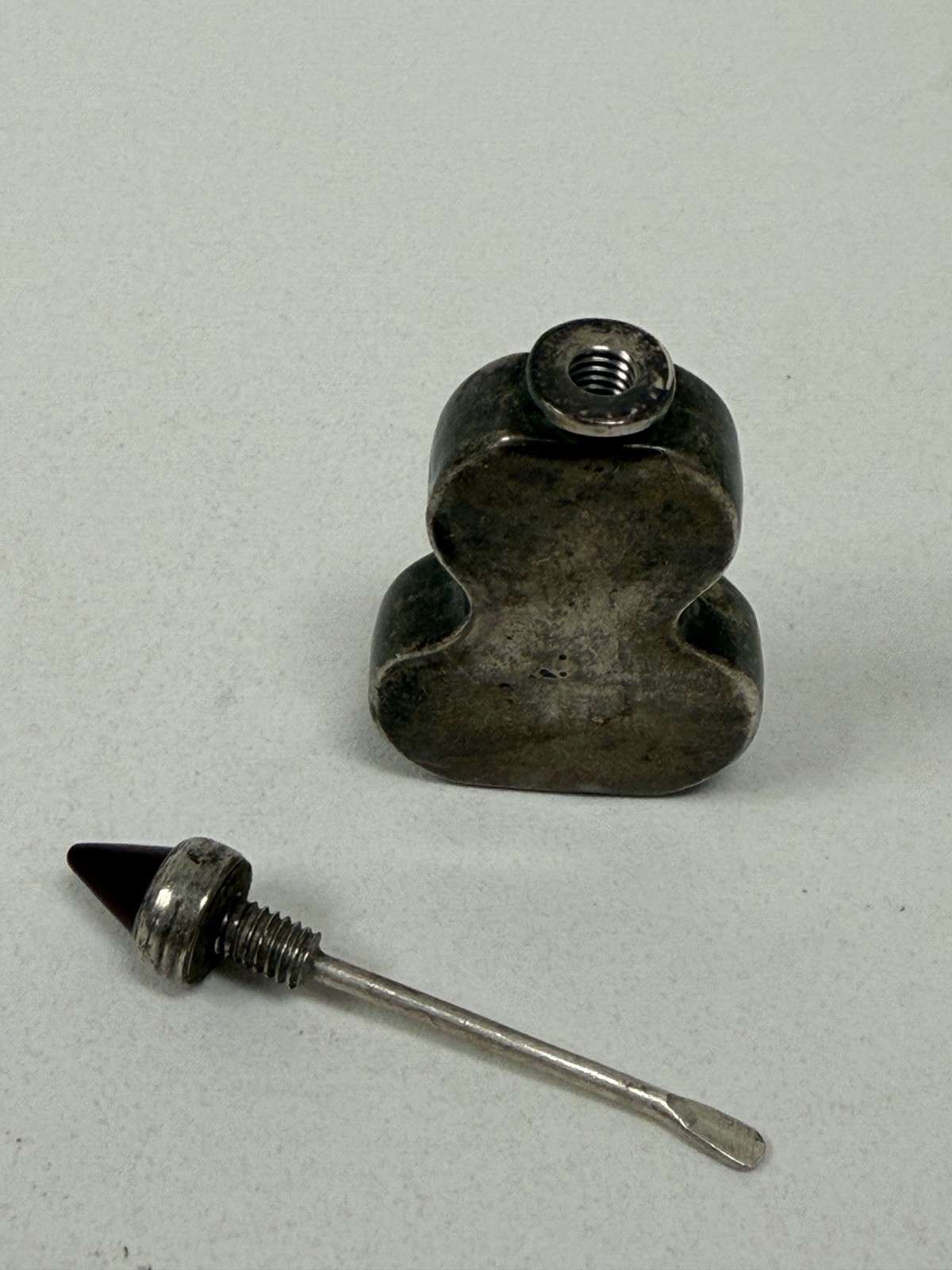 Vintage Sterling Silver 925 Mexican Snuff Perfume Bottle Amber Stone