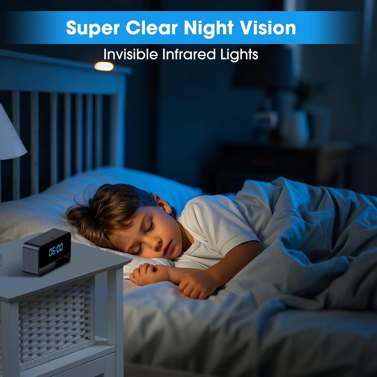 Camara Espia Oculta Reloj Despertador Seguridad 1080P Detector Movimiento NUEVO