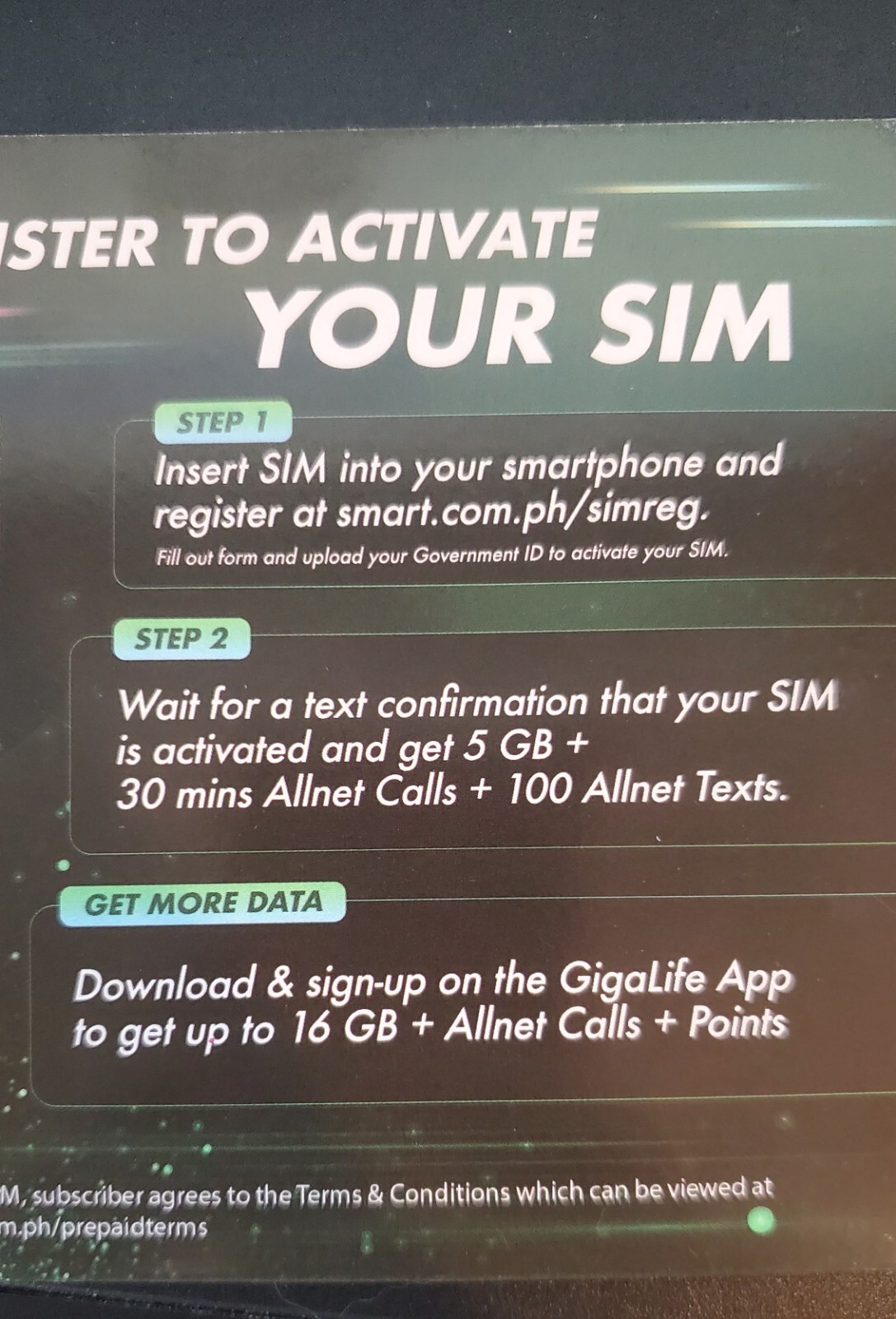 Smart Prepaid Sim Card Philippines Triple Cut 5G Ready Sim Get Up To 21 GB Data