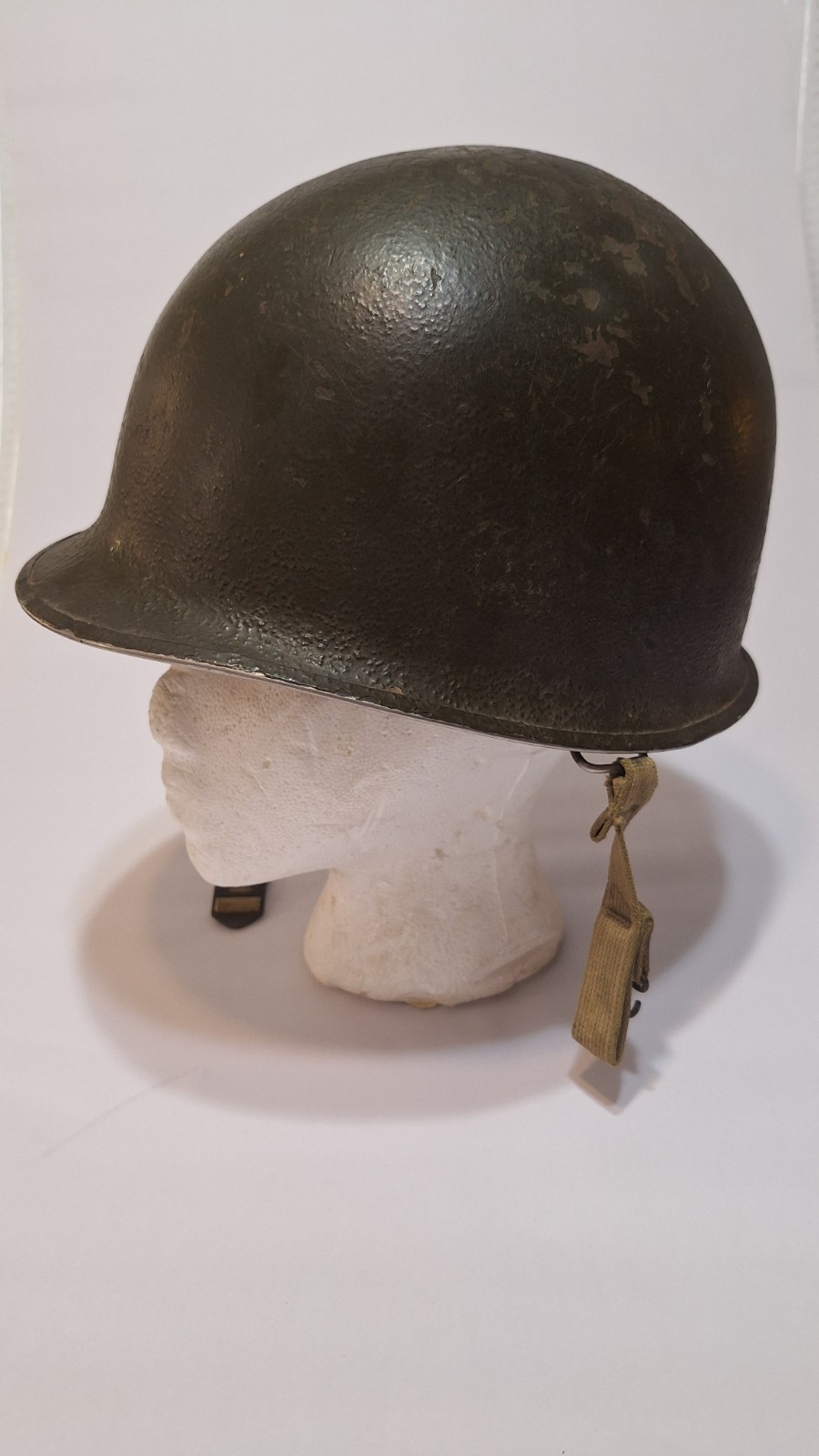 WW II US Military M1 Front Seam Swival Bale Helmet With Liner
