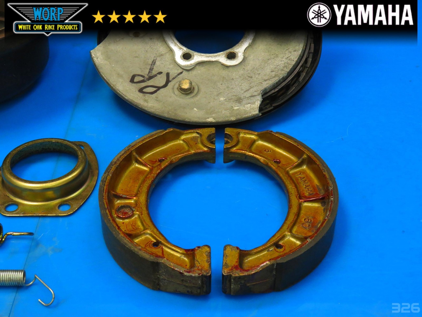 2002 YAMAHA BEAR TRACKER 250 REAR / BACK DRUM BRAKE PLATES SHOES ~ FOR PARTS