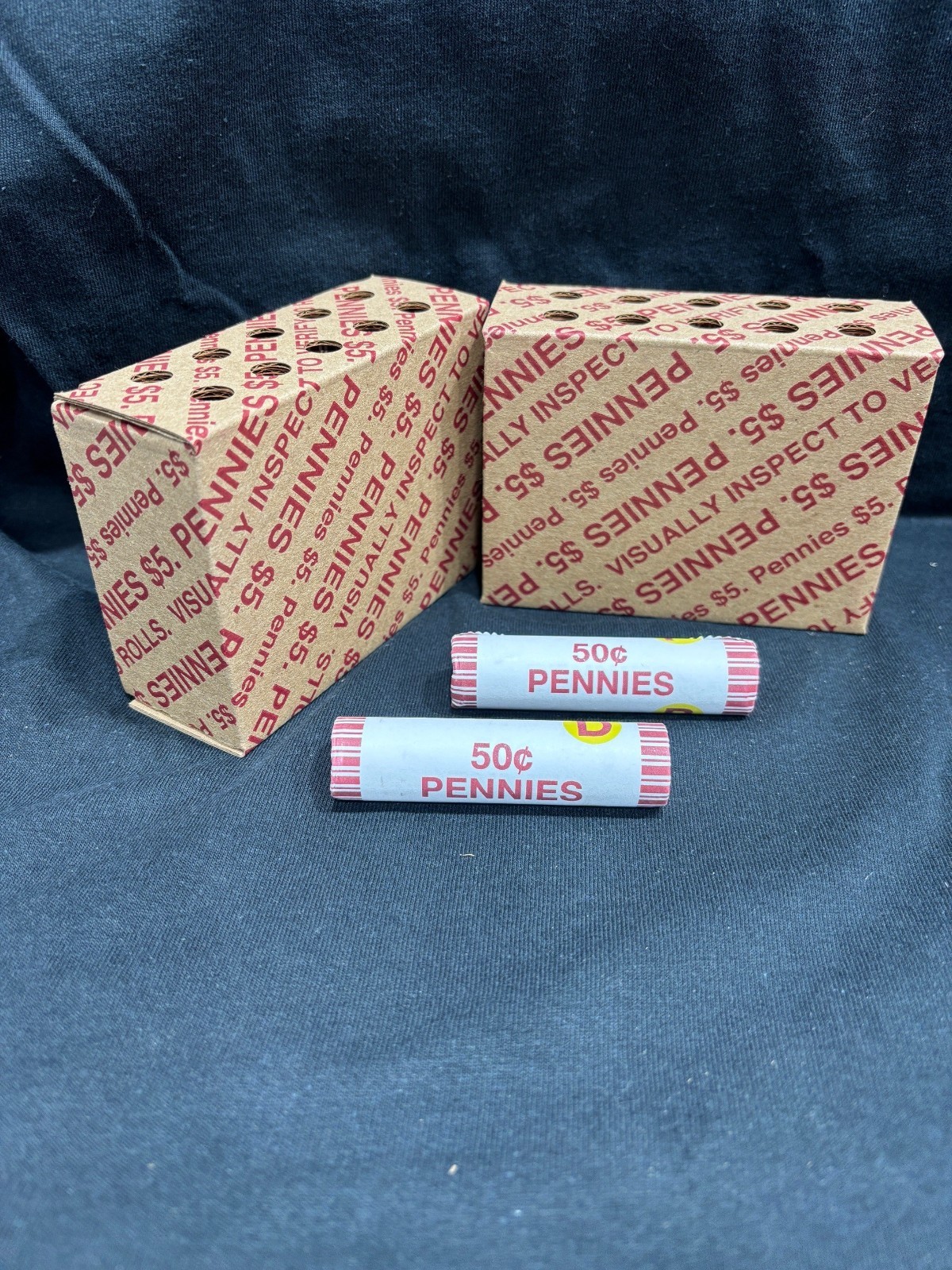 10 Roll set of Mint 2025 Pennies - 5 Denver and 5 Philadelphia - Free Shipping