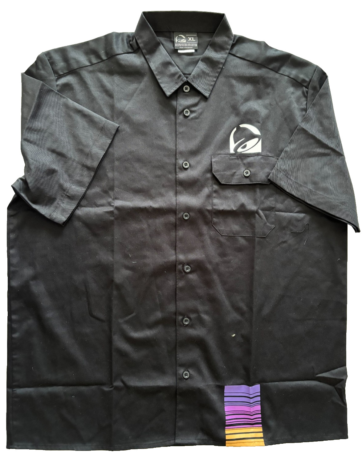 Taco Bell Short Sleeve Manager Shirt with Front Pocket - Size XL