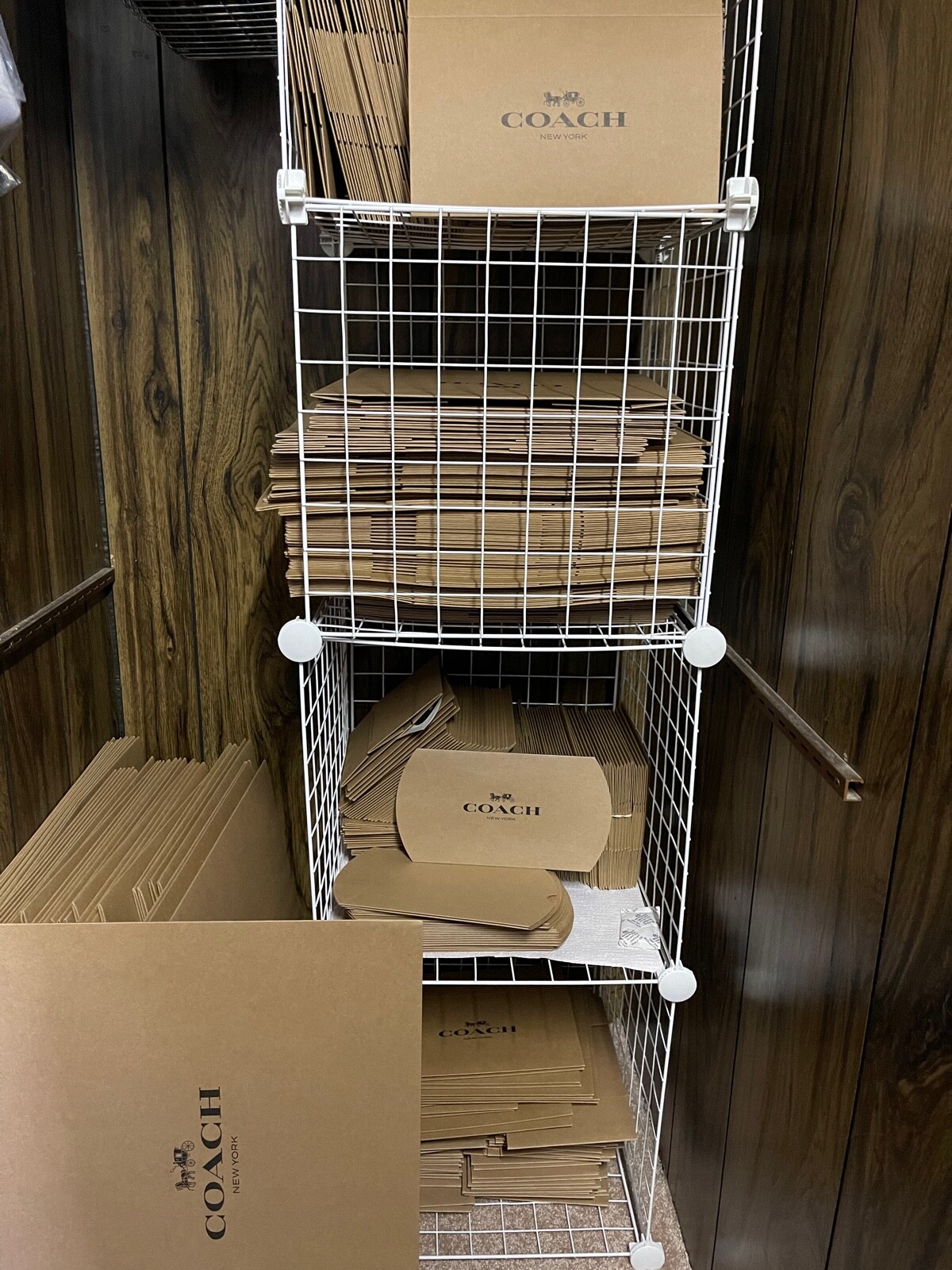 🎁BN Coach Brown Paper Shopping Bags~Gift Bags~Gift Boxes~Sticker Pick Size 🎁