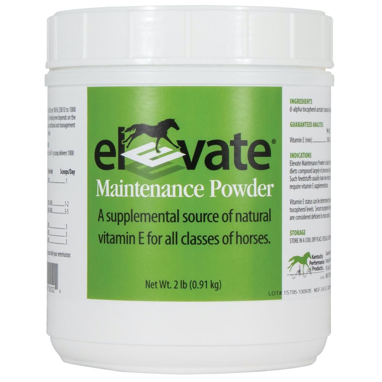 Elevate Vitamin E Maintenance Powder for Horses - 2 lbs