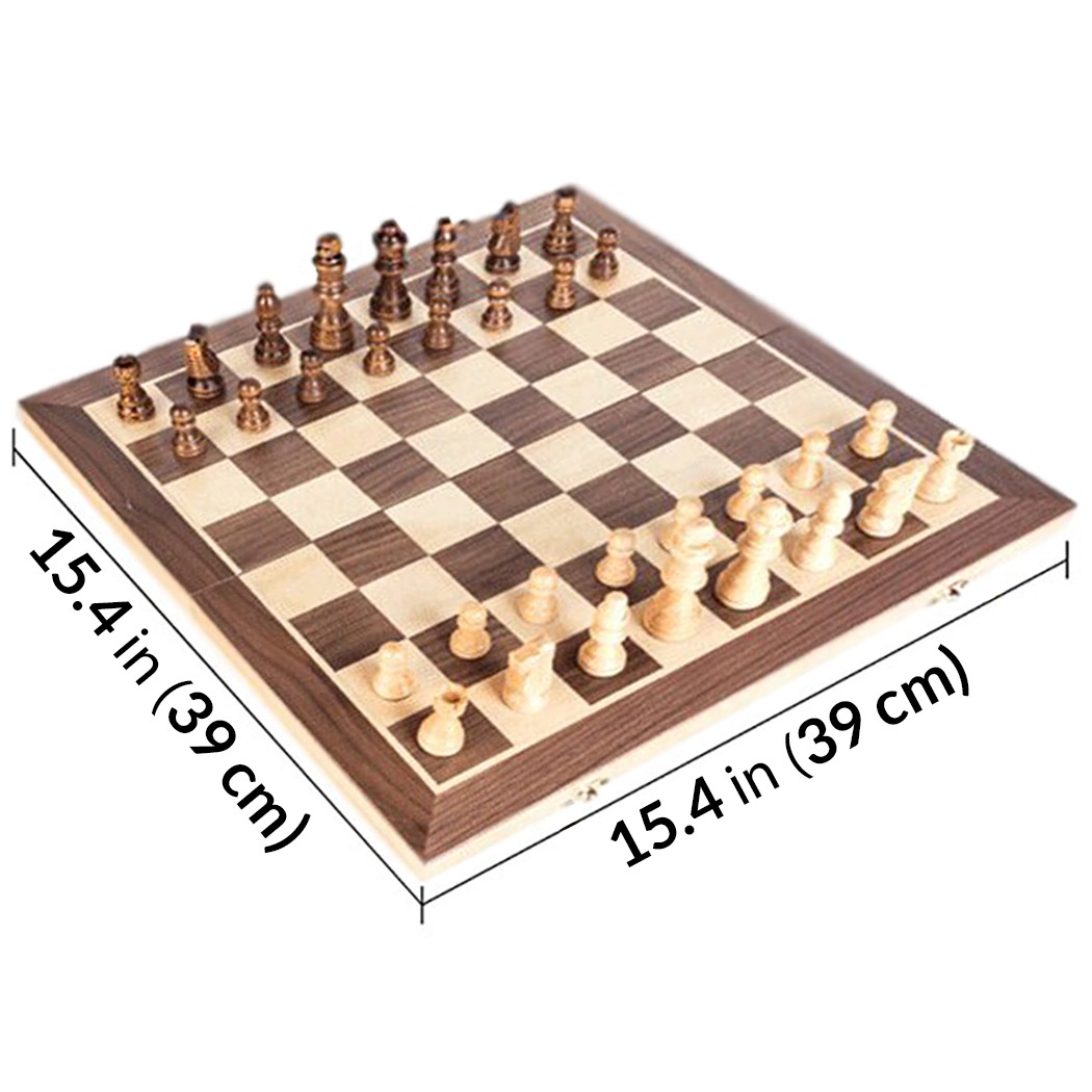 Chess Set Chess Board Game Kids Folding Chess Board 15 in Family Game Set Age 6+
