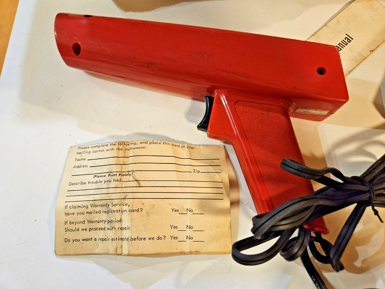 Actron L-200 D.C. Power Clamp-On Timing Light USA Engine Motor Gauge Mark 1980’s