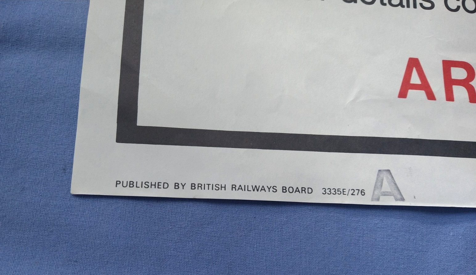 Red Star Parcels British Railway Express Package Travel Poster 70's Original